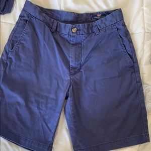Men’s denim blue VV 9” breaker stretch shorts